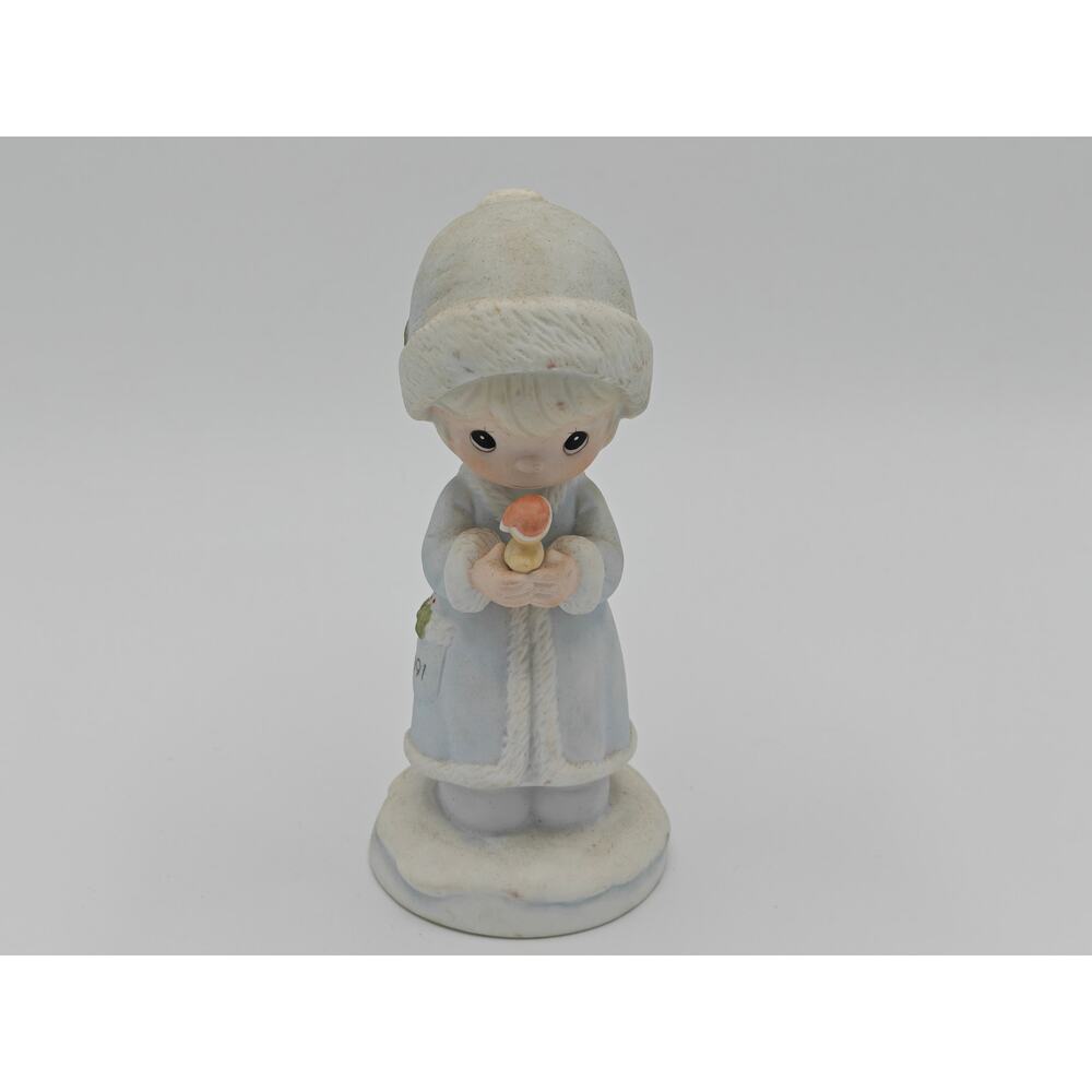 Precious Moments 524166‎ May Your Christmas Be Merry 1991 Dated Figurine Enesco